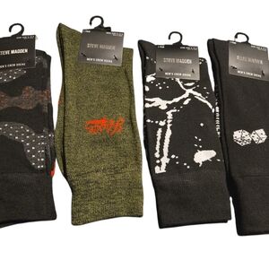 Steve Madden Men's Crew Socks - Olive Green (Pack)